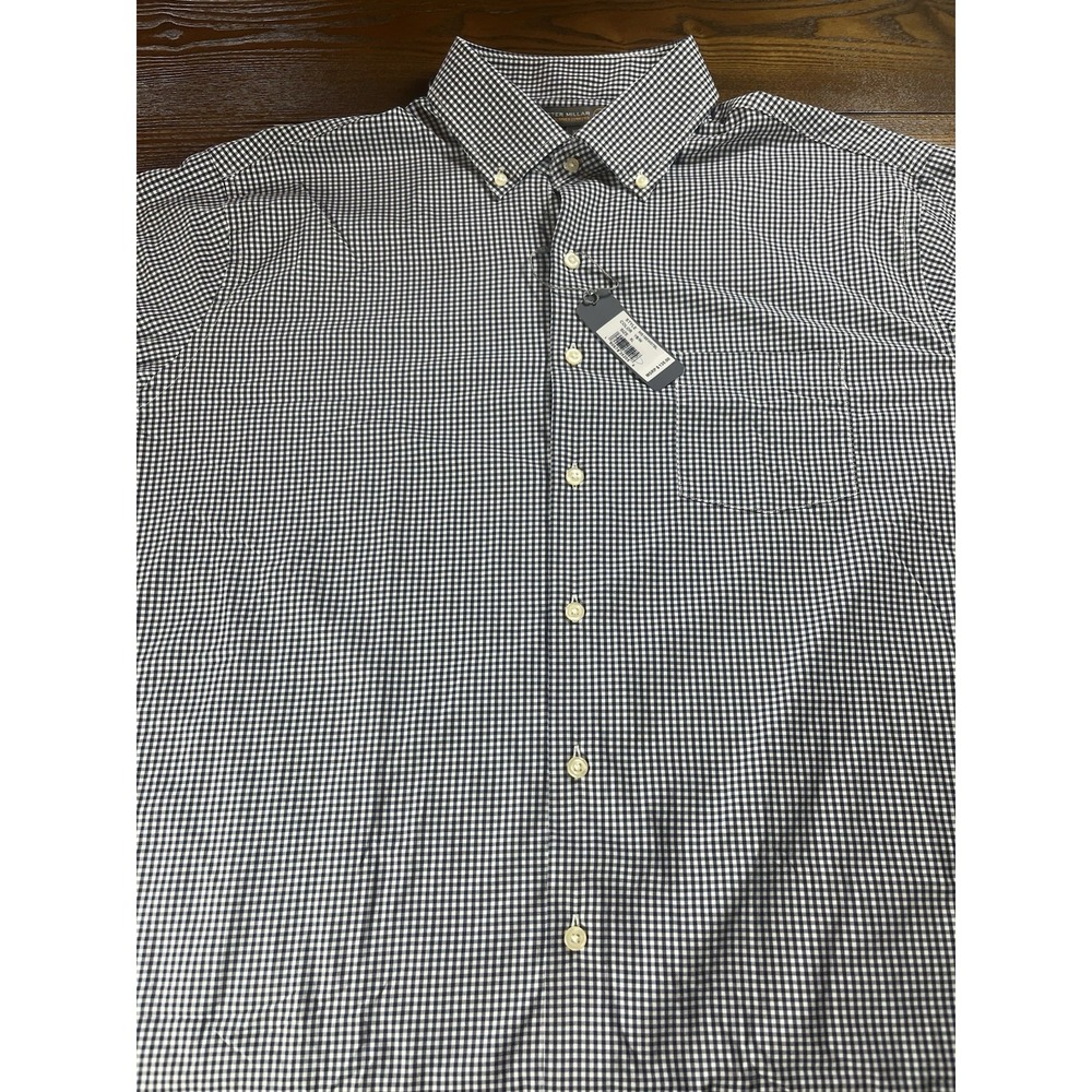 NWT Peter Millar Summer Orlando Magic Men's Dress XL Blue Checkered Long Sleeve